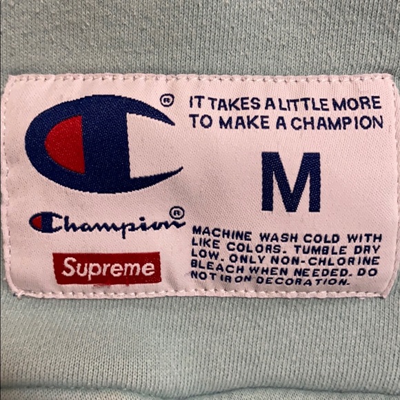 Mint Supreme x Champion Sweartshirt hoodie - Picture 5 of 5